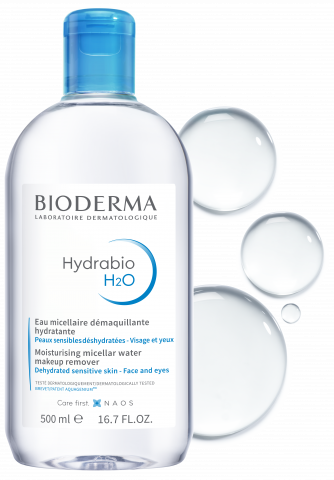 BIODERMA productfoto, Hydrabio H2O 500ml, micellair water voor gedehydrateerde huid