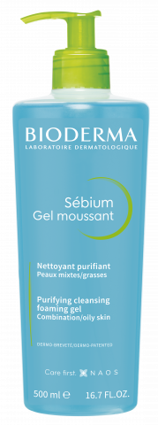 BIODERMA productfoto, Sébium Gel moussant 500ml, doucheschuimgel voor vette huid