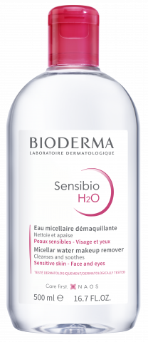 BIODERMA productfoto, Sensibio H2O 500ml, micellair water voor gevoelige huid