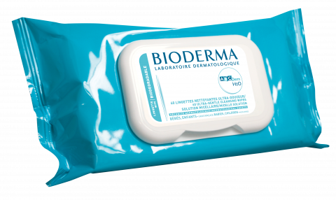 BIODERMA productfoto, ABCDerm H2O Lingettes x60 huidverzorging baby, reinigingsdoekjes