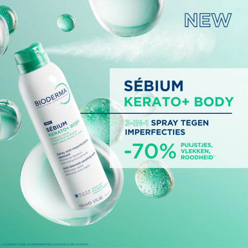 Sébium, kerato+ body , De oplossing tegen lichaamsacne.