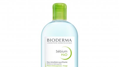 Bottle of Sebium H2O facial cleanser to use before Sebium serum