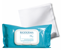 BIODERMA productfoto, ABCDerm H2O Lingettes x60 huidverzorging baby, reinigingsdoekjes